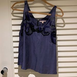Rebecca taylor silk beaded tank